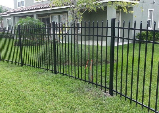 6ft Black Powder Coating Steel Garden Fence Panels Decorative