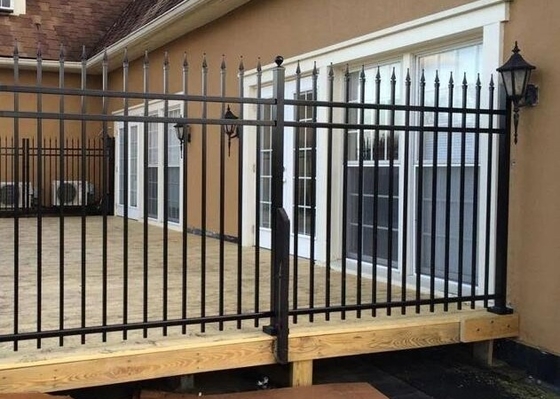 8FT Galvanized Wrought Iron Fence Q235 Steel For Residential