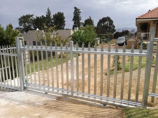 White 2.4m Height Metal Security Side Gates With EN ISO 1461 Standard