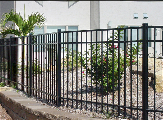 Rustproof 210cm Tall Decorative Metal Fencing Panels With 2mm Thickness Tube