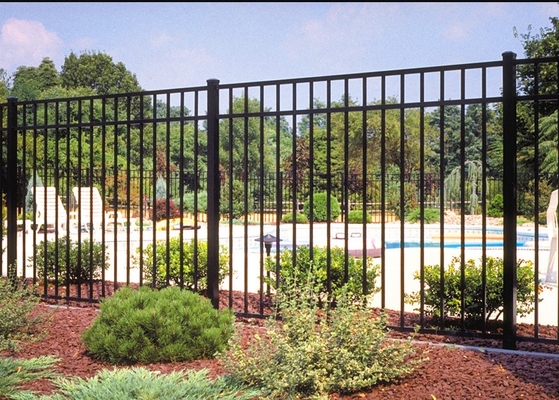 3mm Thickness 8foot Width Steel Tubular Fencing For Swimming Pool Security