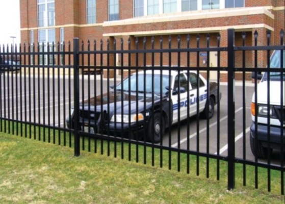 Anti Climb Picket 6ft High Wrought Iron Fence With 14ga Pipe