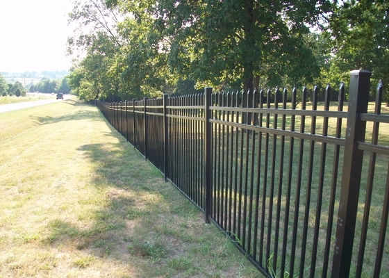 Powder Coated Wrought Iron Fence 6ft High For Residential