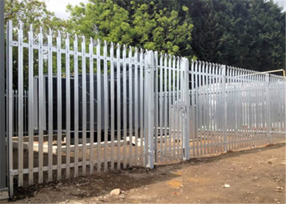 Powder Coated 1.8m High Steel Palisade Fencing With Double Gate