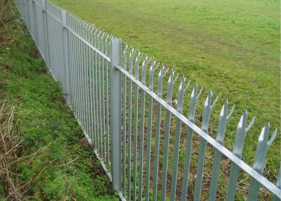 2.0m High W Section Galvanized Palisade Fencing Steel