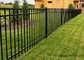 Powder Coated Black Wrought Iron Ornamental Fence Easy Installation