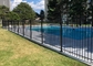Low Maintenance Pool Steel Wrought Iron Fence With Flattened Spear