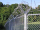 ISO-2001 Steel Chain Link Fencing , 3.65m High Metal Chain Link Gate