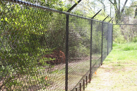 ISO-2001 Steel Chain Link Fencing , 3.65m High Metal Chain Link Gate