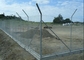 Barbed Wire Mesh 6ft Height Steel Chain Link Fencing With Hot Dip Galvanized