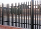 Decorative Wrought Iron Fence Panels , H2.1m 3 Rail Metal Fence