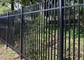 CE 2 Rails 7ft High Steel Tubular Fencing With Powder Coated