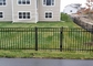 CE PVC Coated Flat Top Iron Fence , 4ft High Outdoor Pool Fence