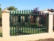 Galvanised 3.6m High Steel Security Fence Panels Rounded Top