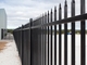 Residential Black 2.4m Tubular Metal Fencing Anti Rust Garden With Accessories
