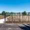 Outdoor 40x40mm Black Steel Chain Link Fence Portable Pvc Coated Post