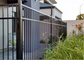 Black 2.4mm Length Tubular Security Fencing Powder Coated With Post