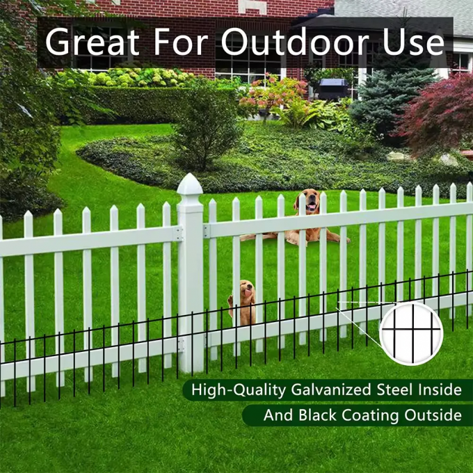 Animal Barrier Fence, Sharp Angled Ends, Ground Spike Defense,Underground Decorative Garden Fence( 0
