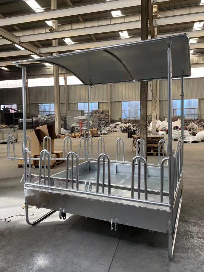 Heavy Duty Stainless Square Horse Bale Hay Feeder Rack with Roof 1
